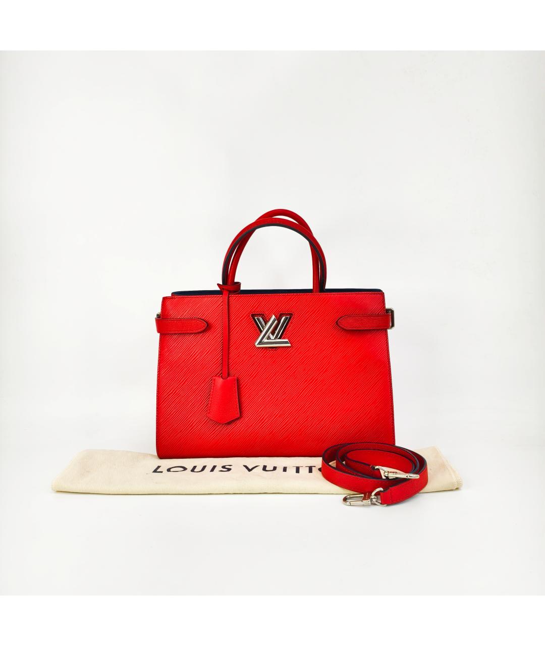 LOUIS VUITTON Красная кожаная сумка через плечо, фото 10