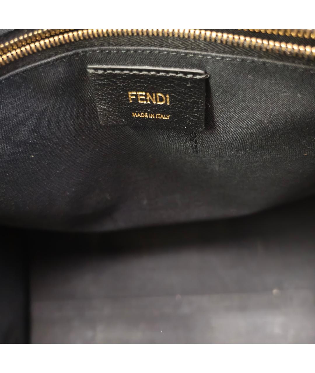 FENDI Черная сумка с короткими ручками, фото 6