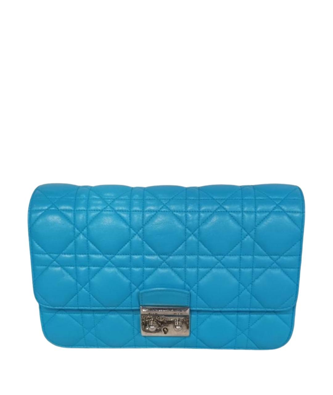 CHRISTIAN DIOR Синяя кожаная сумка через плечо, фото 1