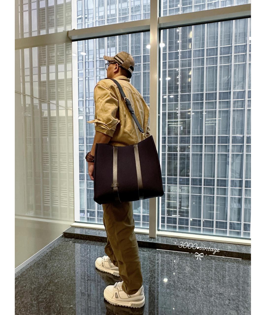 CHRISTIAN DIOR Синяя кожаная сумка через плечо, фото 3