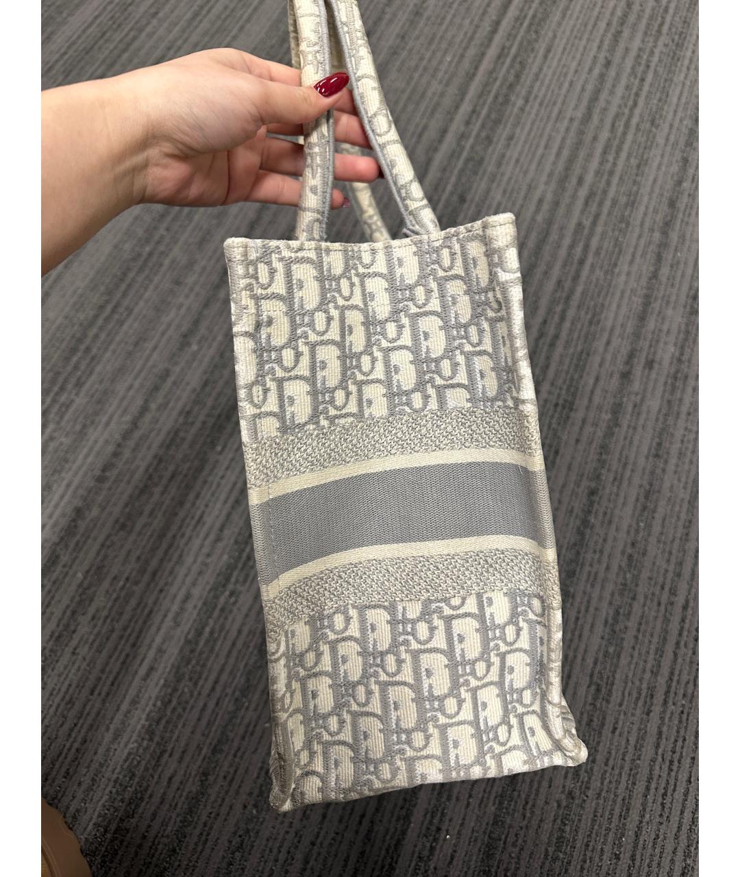 CHRISTIAN DIOR Серая сумка через плечо, фото 3