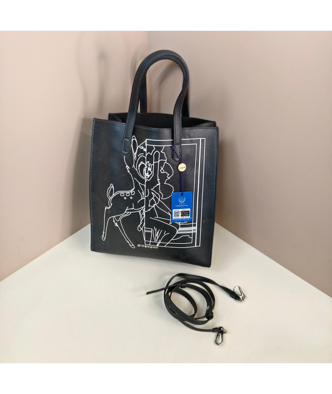 GIVENCHY Черная кожаная сумка с короткими ручками, фото 4