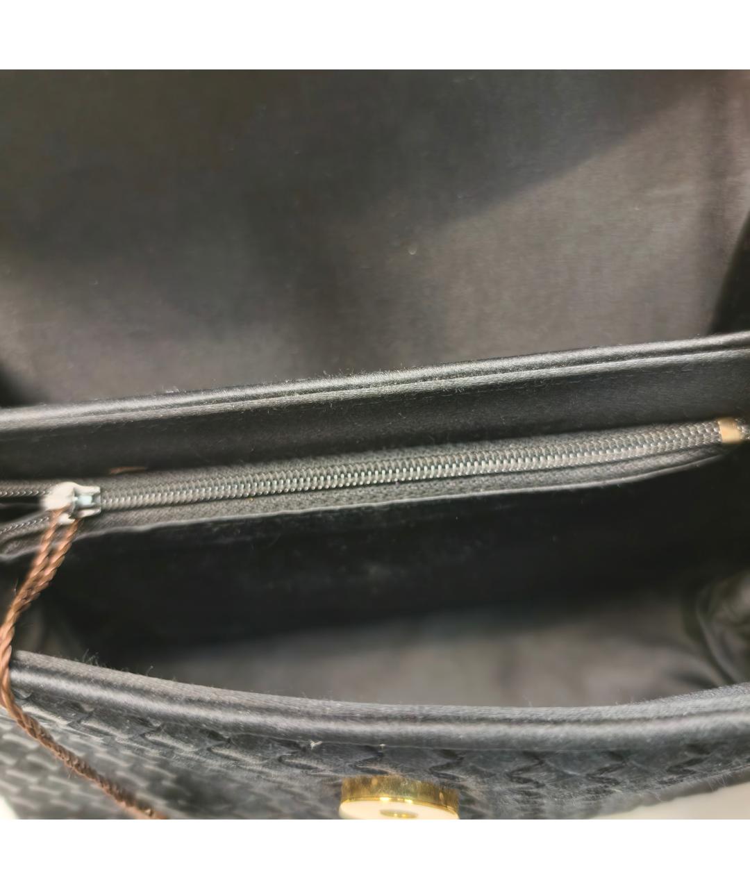 BOTTEGA VENETA Черная кожаная сумка через плечо, фото 2