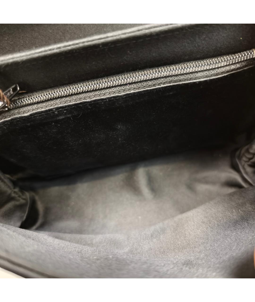 BOTTEGA VENETA Черная кожаная сумка через плечо, фото 8