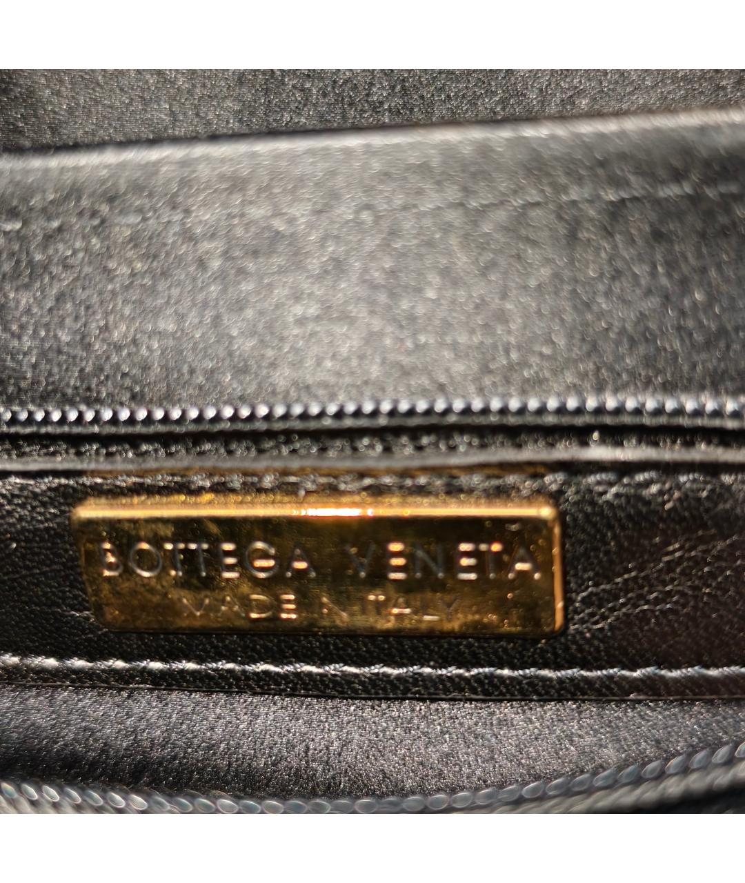 BOTTEGA VENETA Черная кожаная сумка через плечо, фото 3