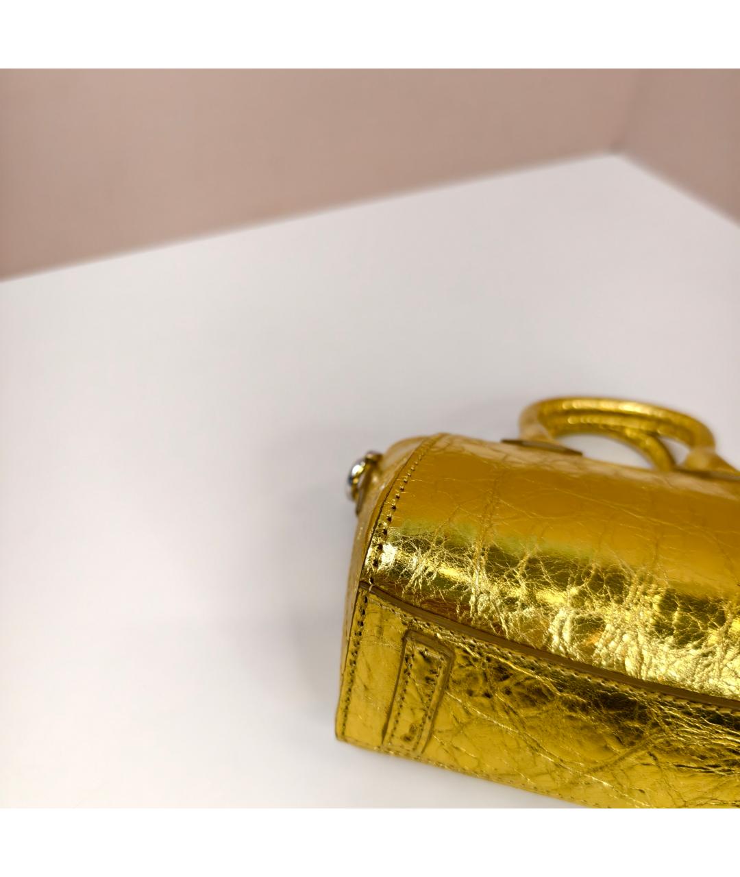 GIVENCHY Золотая кожаная сумка через плечо, фото 8