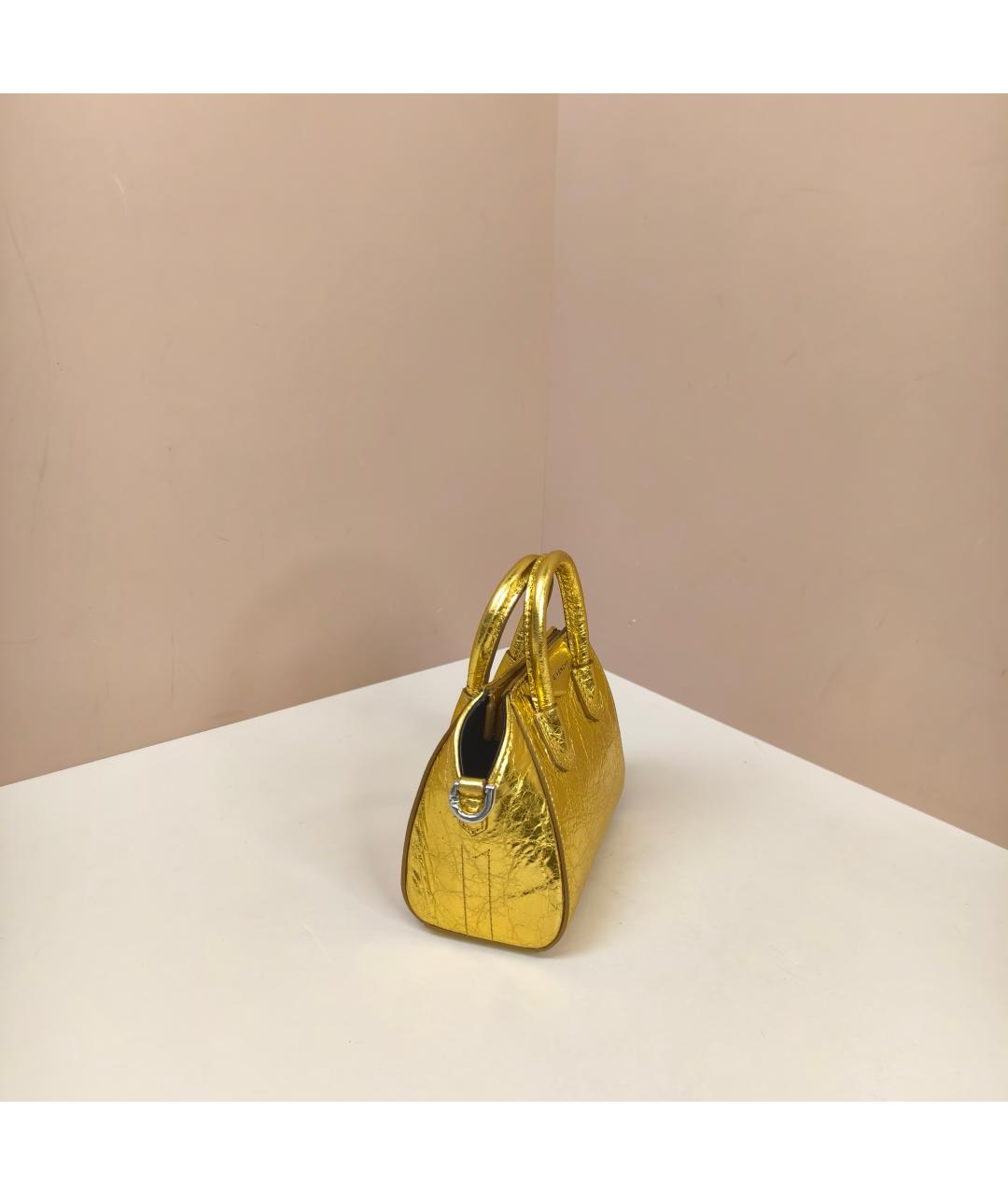 GIVENCHY Золотая кожаная сумка через плечо, фото 6