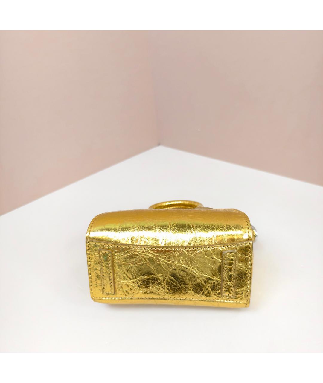 GIVENCHY Золотая кожаная сумка через плечо, фото 7