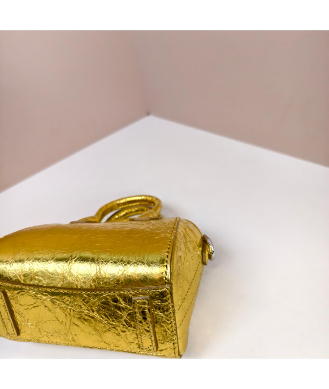 GIVENCHY Золотая кожаная сумка через плечо, фото 2