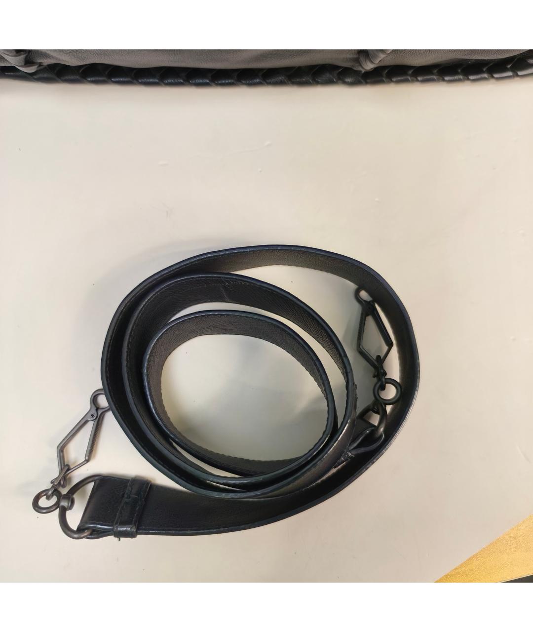 BOTTEGA VENETA Черная кожаная дорожная/спортивная сумка, фото 2