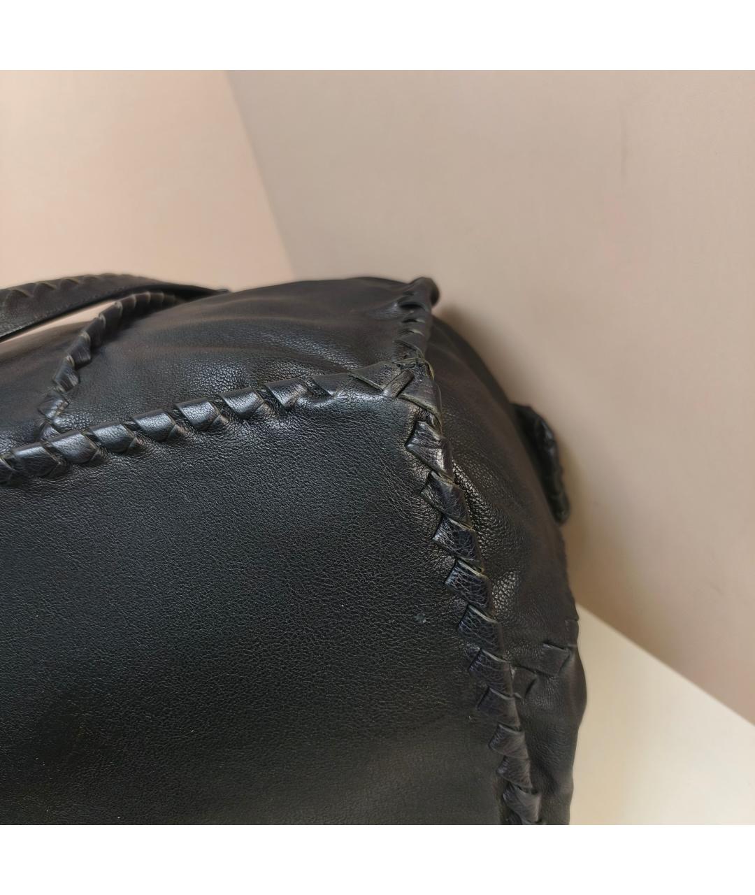 BOTTEGA VENETA Черная кожаная дорожная/спортивная сумка, фото 8