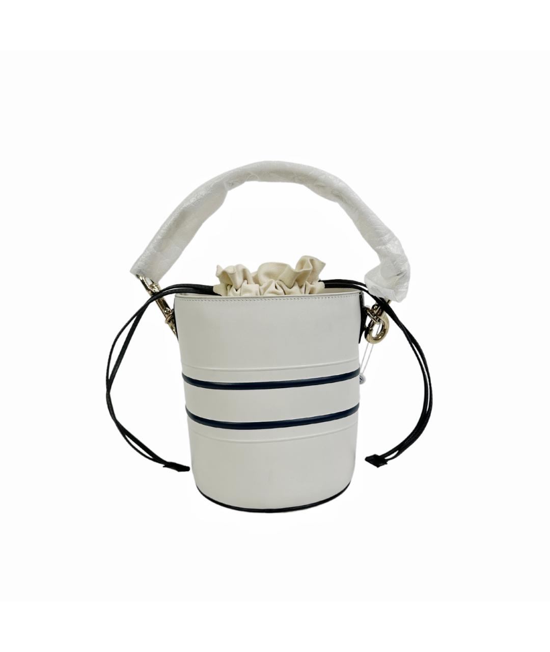 CHRISTIAN DIOR Белая кожаная сумка через плечо, фото 7