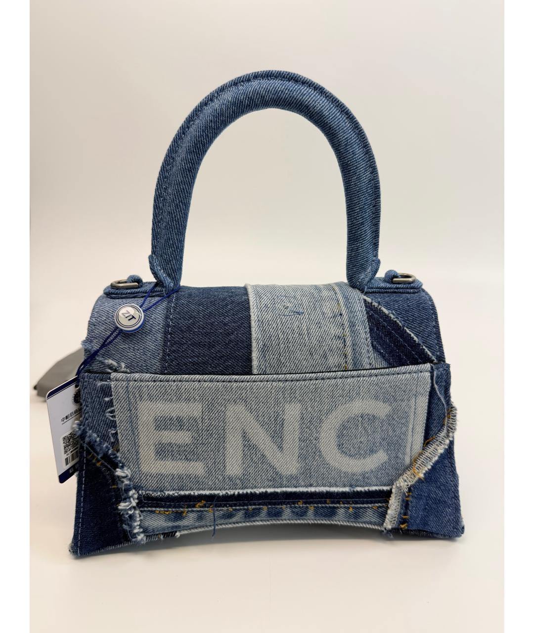 BALENCIAGA Синяя тканевая сумка с короткими ручками, фото 8