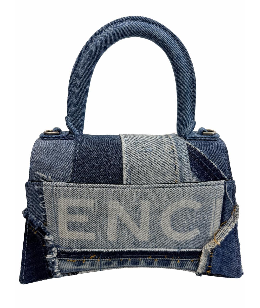 BALENCIAGA Синяя тканевая сумка с короткими ручками, фото 1