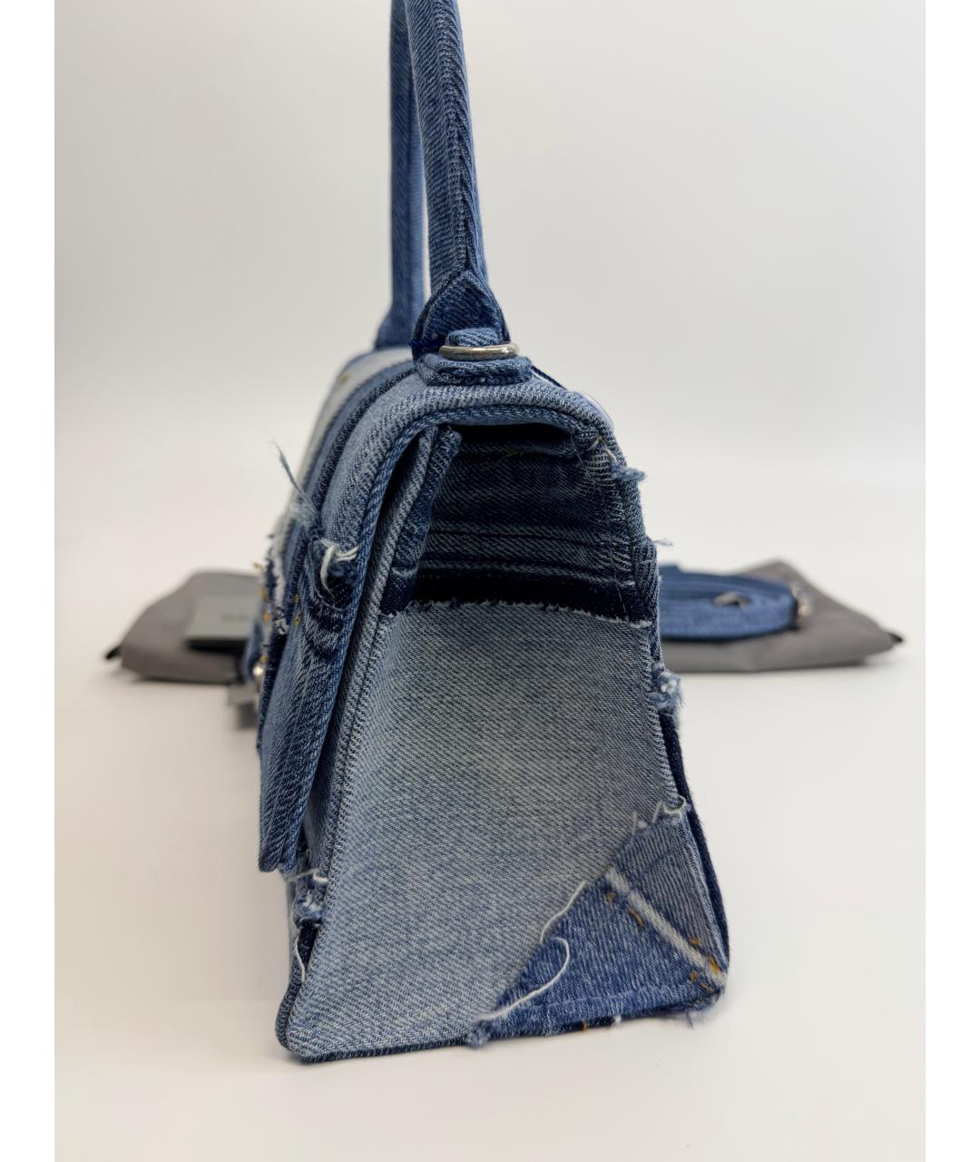 BALENCIAGA Синяя тканевая сумка с короткими ручками, фото 3