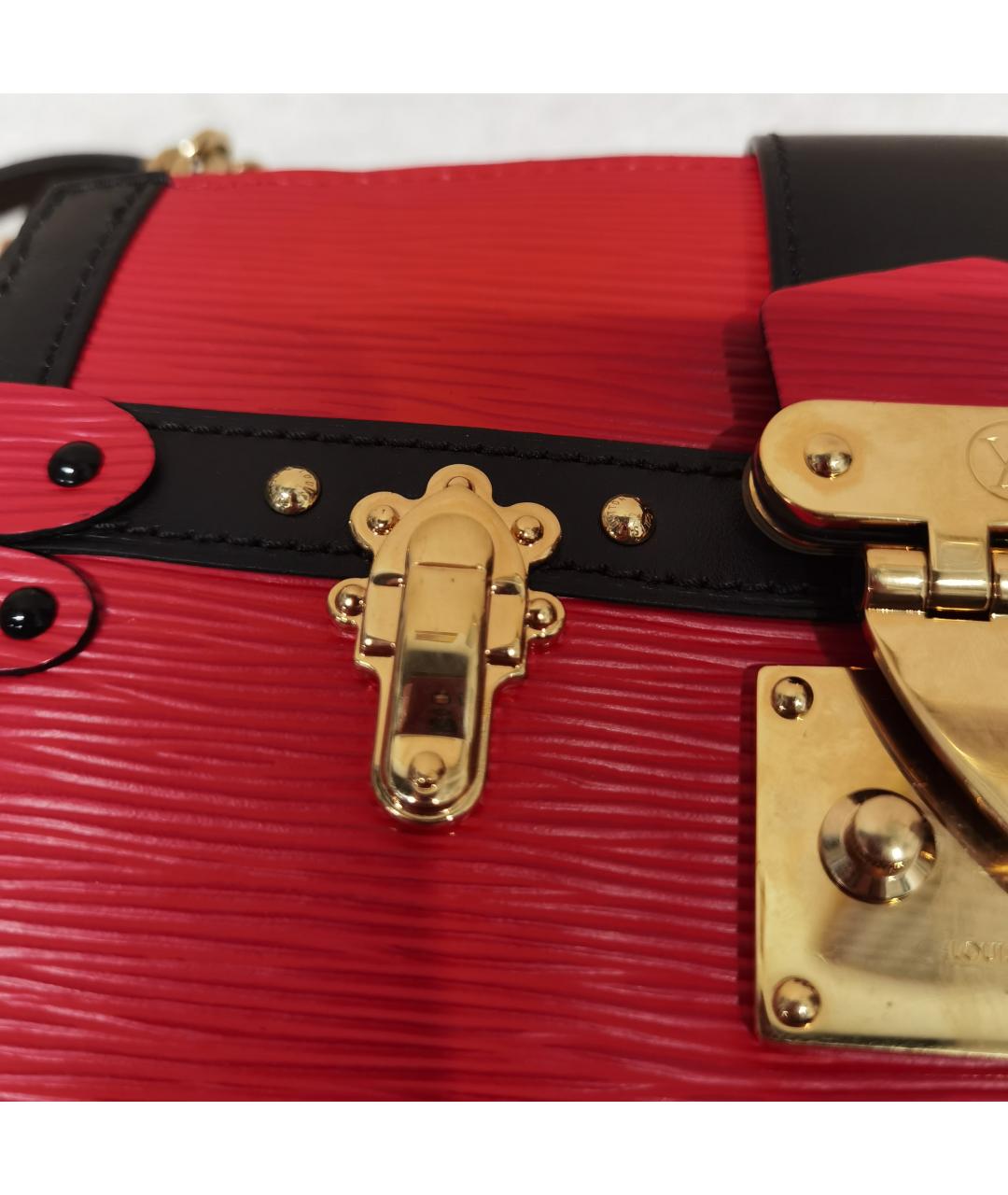 LOUIS VUITTON Красная кожаная сумка через плечо, фото 4