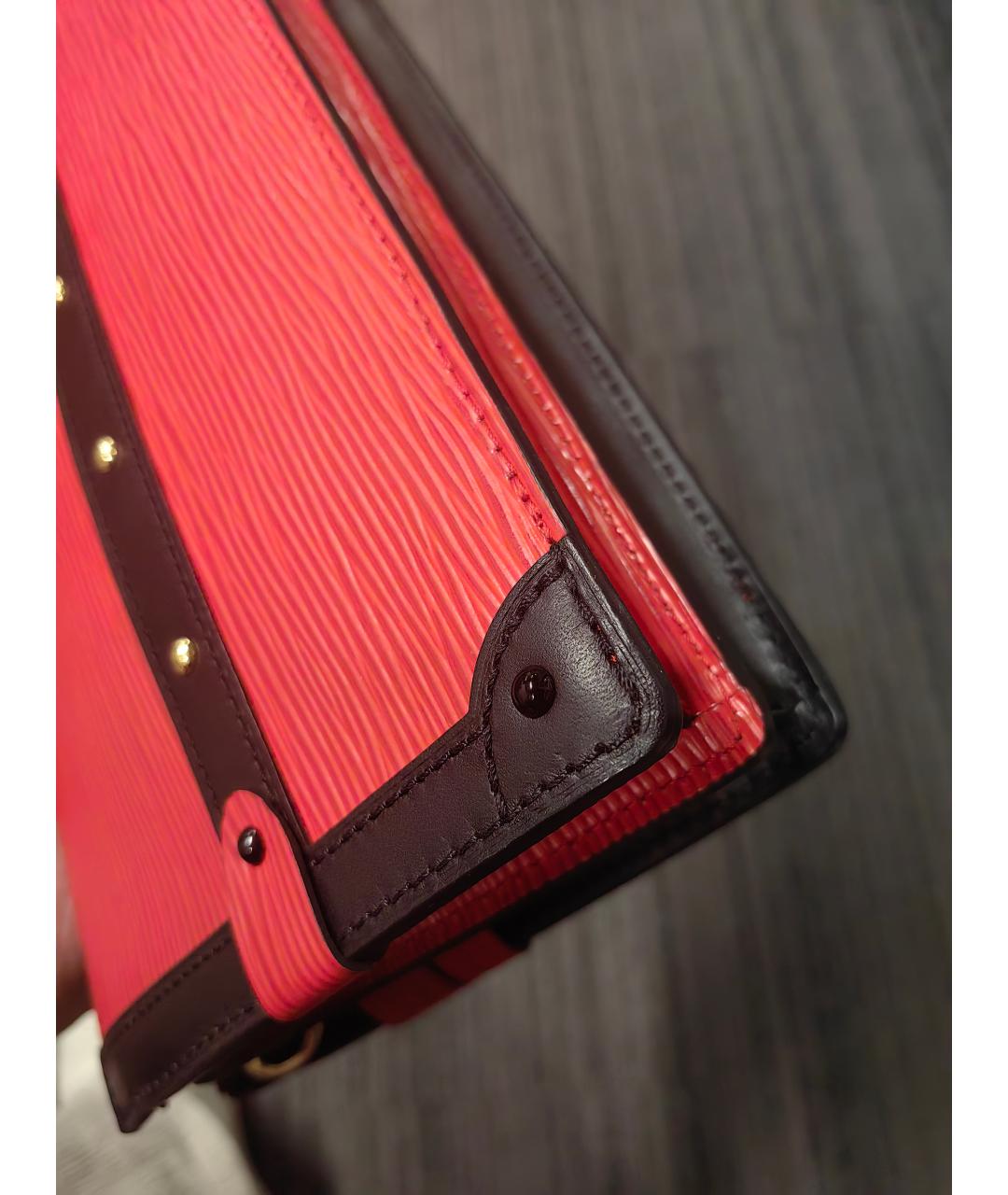 LOUIS VUITTON Красная кожаная сумка через плечо, фото 9