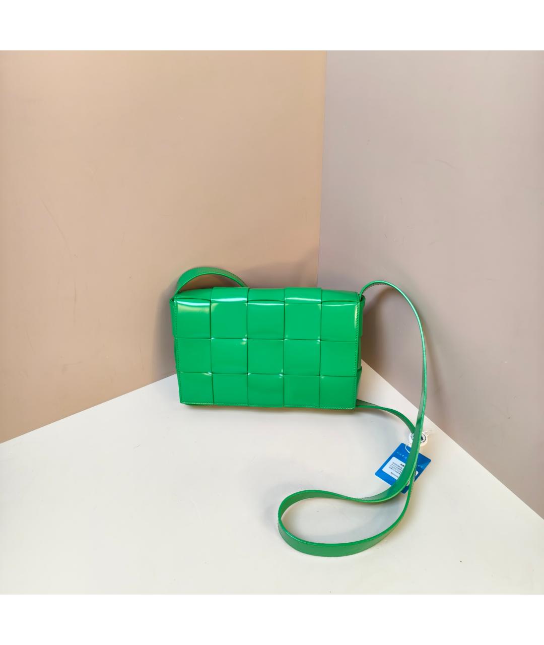 BOTTEGA VENETA Зеленая кожаная сумка через плечо, фото 3