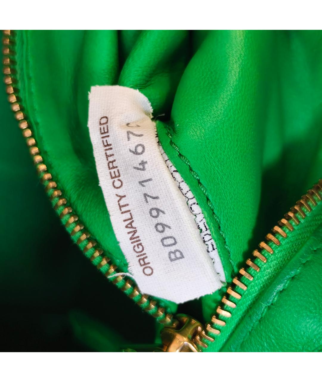 BOTTEGA VENETA Зеленая кожаная сумка через плечо, фото 2
