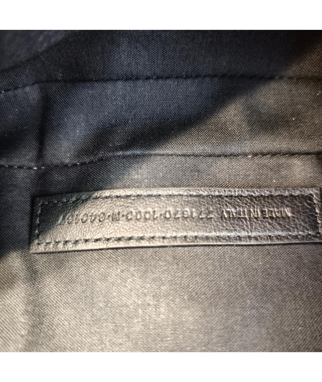 BALENCIAGA Черная кожаная сумка через плечо, фото 5