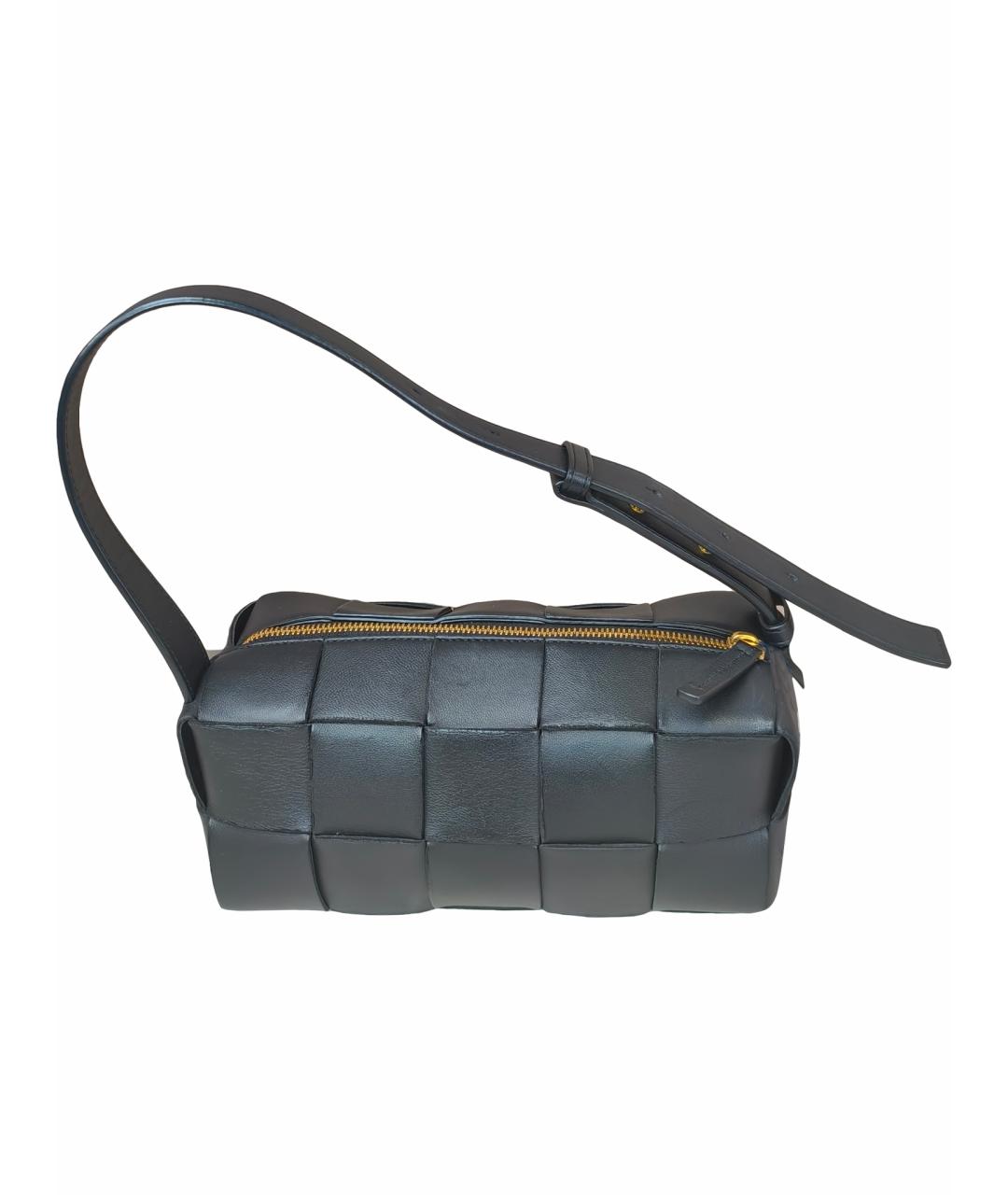 BOTTEGA VENETA Черная кожаная сумка через плечо, фото 1