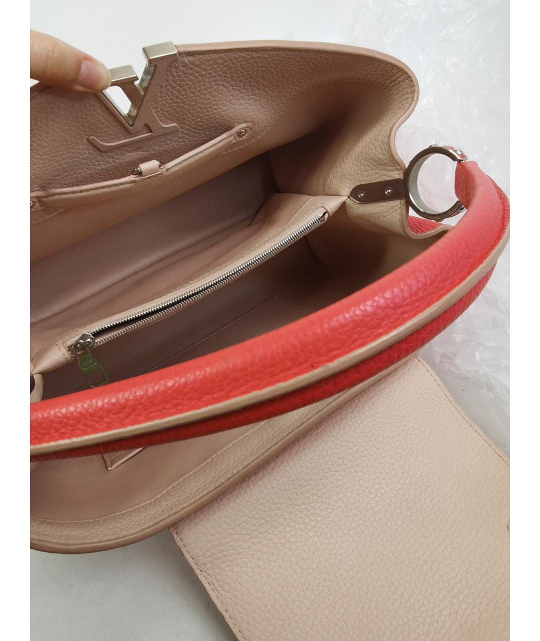 LOUIS VUITTON Красная кожаная сумка через плечо, фото 6