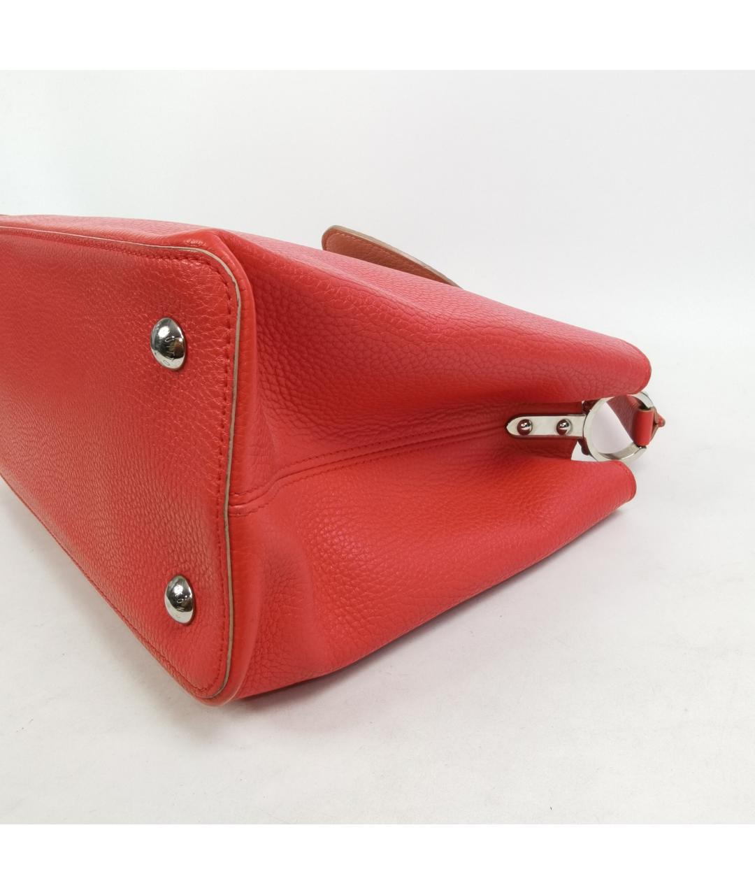 LOUIS VUITTON Красная кожаная сумка через плечо, фото 5