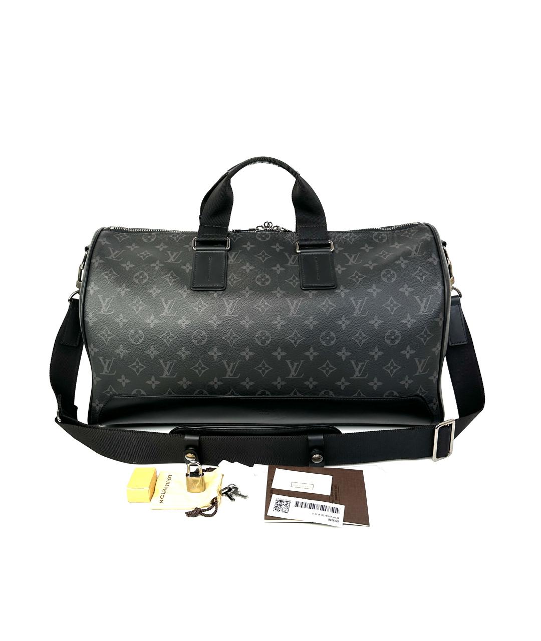 LOUIS VUITTON Черная дорожная/спортивная сумка, фото 10