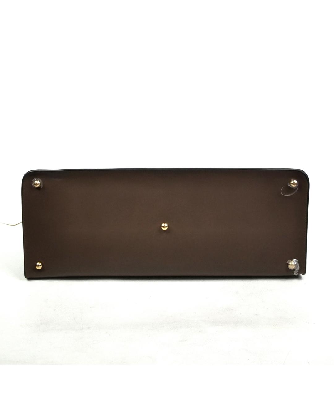 FENDI Коричневая кожаная сумка через плечо, фото 5