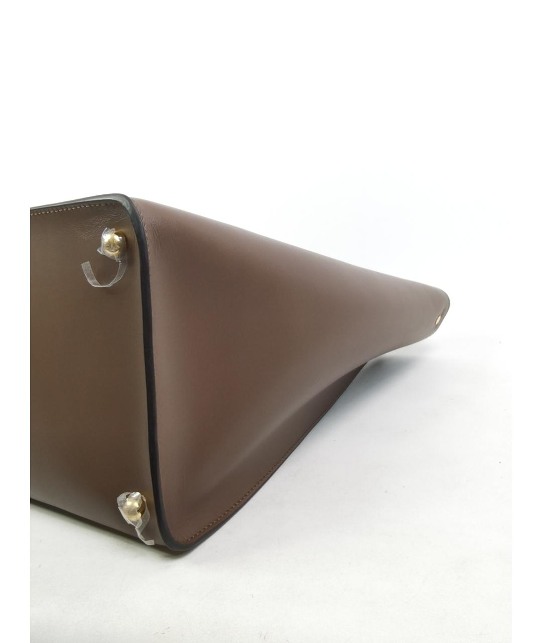 FENDI Коричневая кожаная сумка через плечо, фото 9