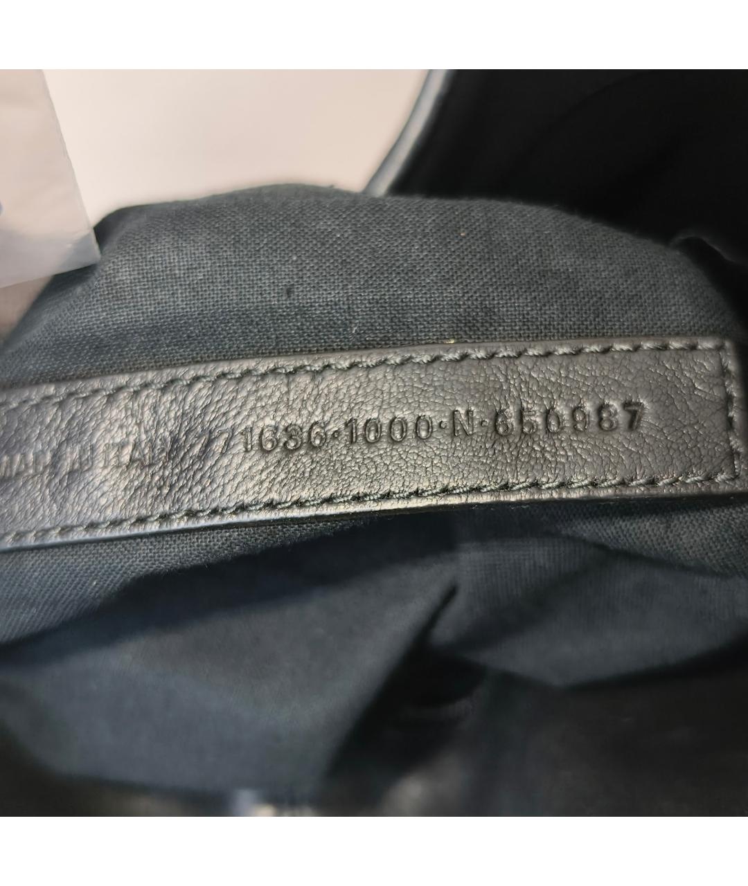 BALENCIAGA Черная кожаная сумка через плечо, фото 6