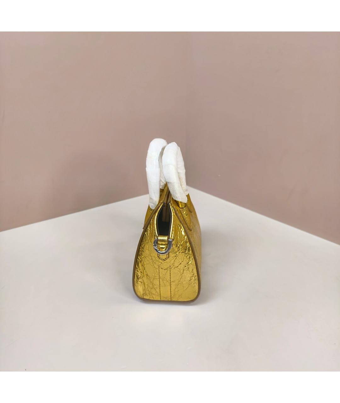 GIVENCHY Золотая кожаная сумка через плечо, фото 7