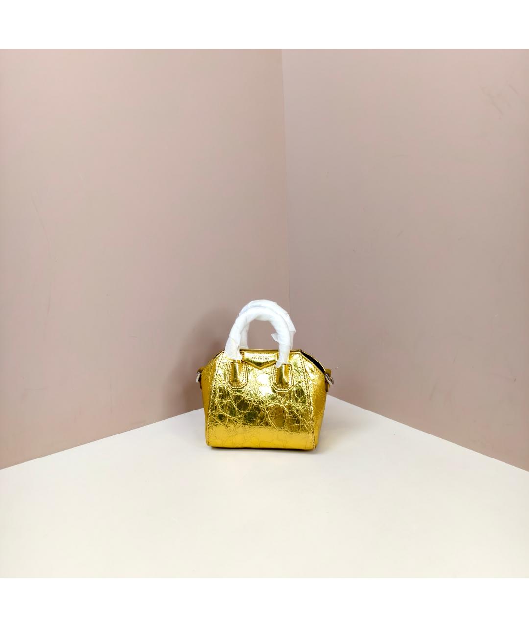 GIVENCHY Золотая кожаная сумка через плечо, фото 6