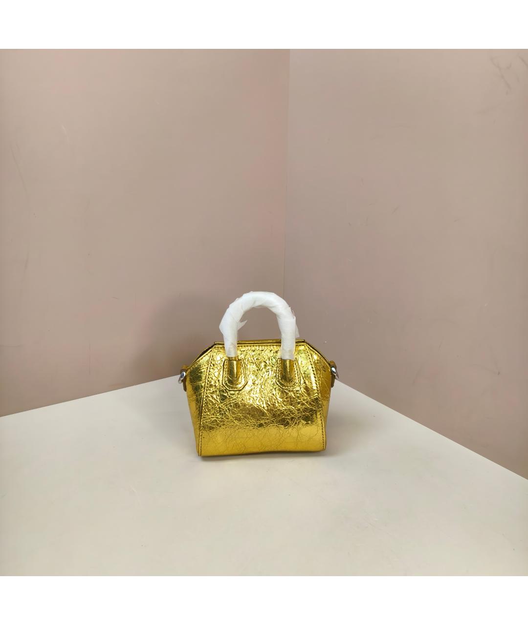 GIVENCHY Золотая кожаная сумка через плечо, фото 9