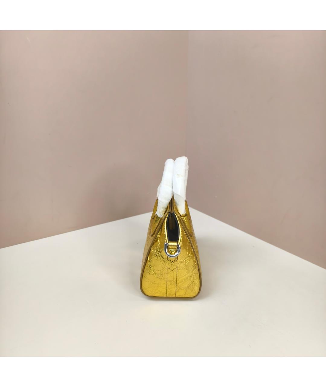 GIVENCHY Золотая кожаная сумка через плечо, фото 8