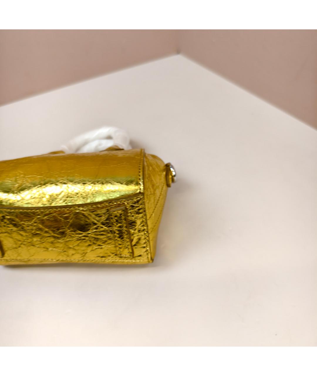 GIVENCHY Золотая кожаная сумка через плечо, фото 4