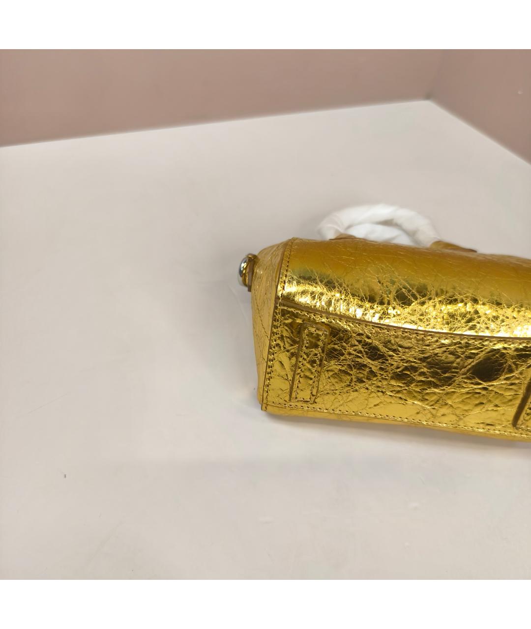 GIVENCHY Золотая кожаная сумка через плечо, фото 3