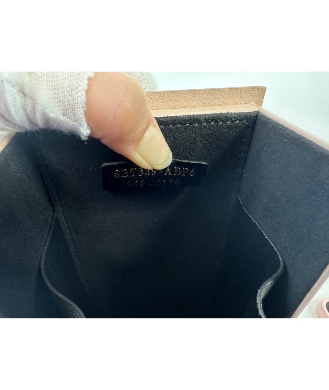 FENDI Бежевая кожаная сумка через плечо, фото 5