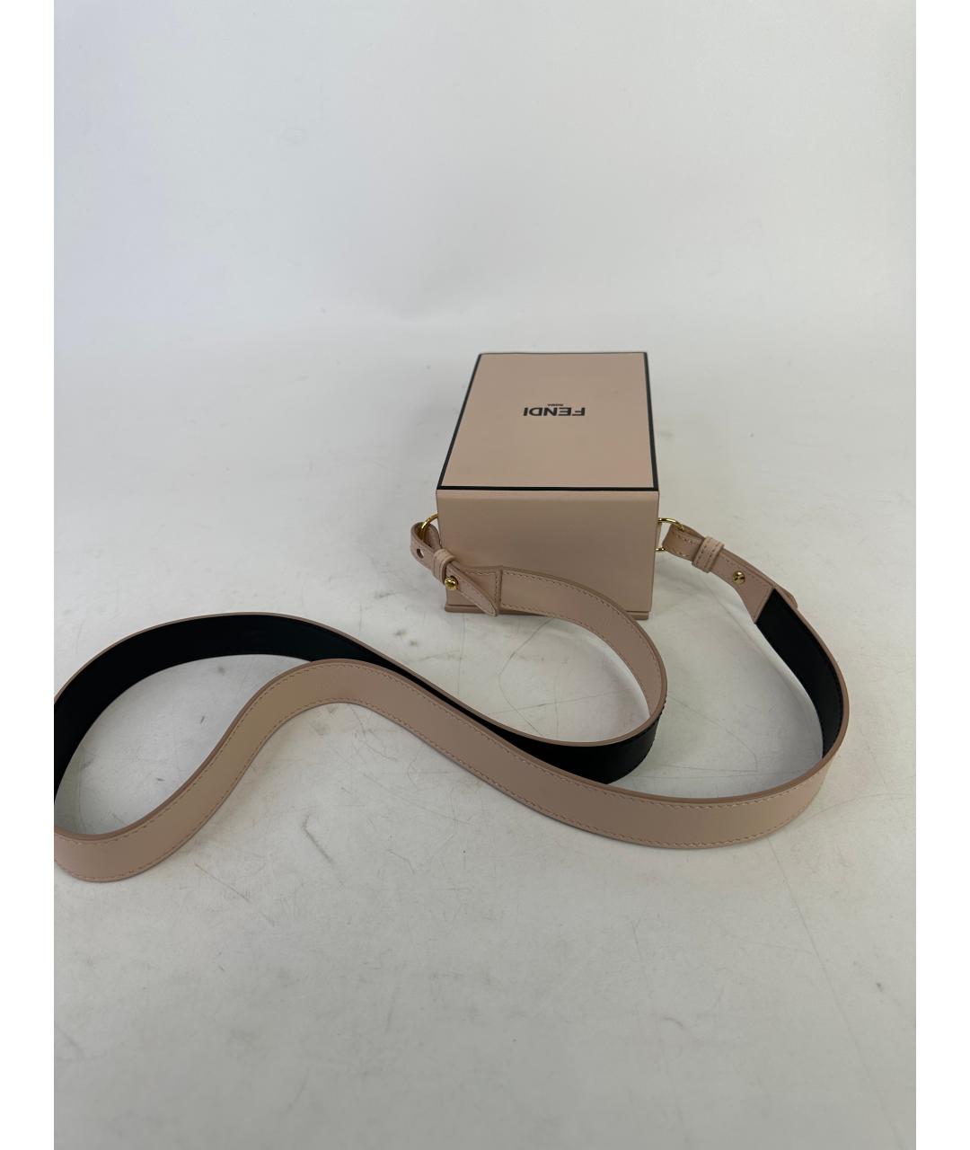 FENDI Бежевая кожаная сумка через плечо, фото 2