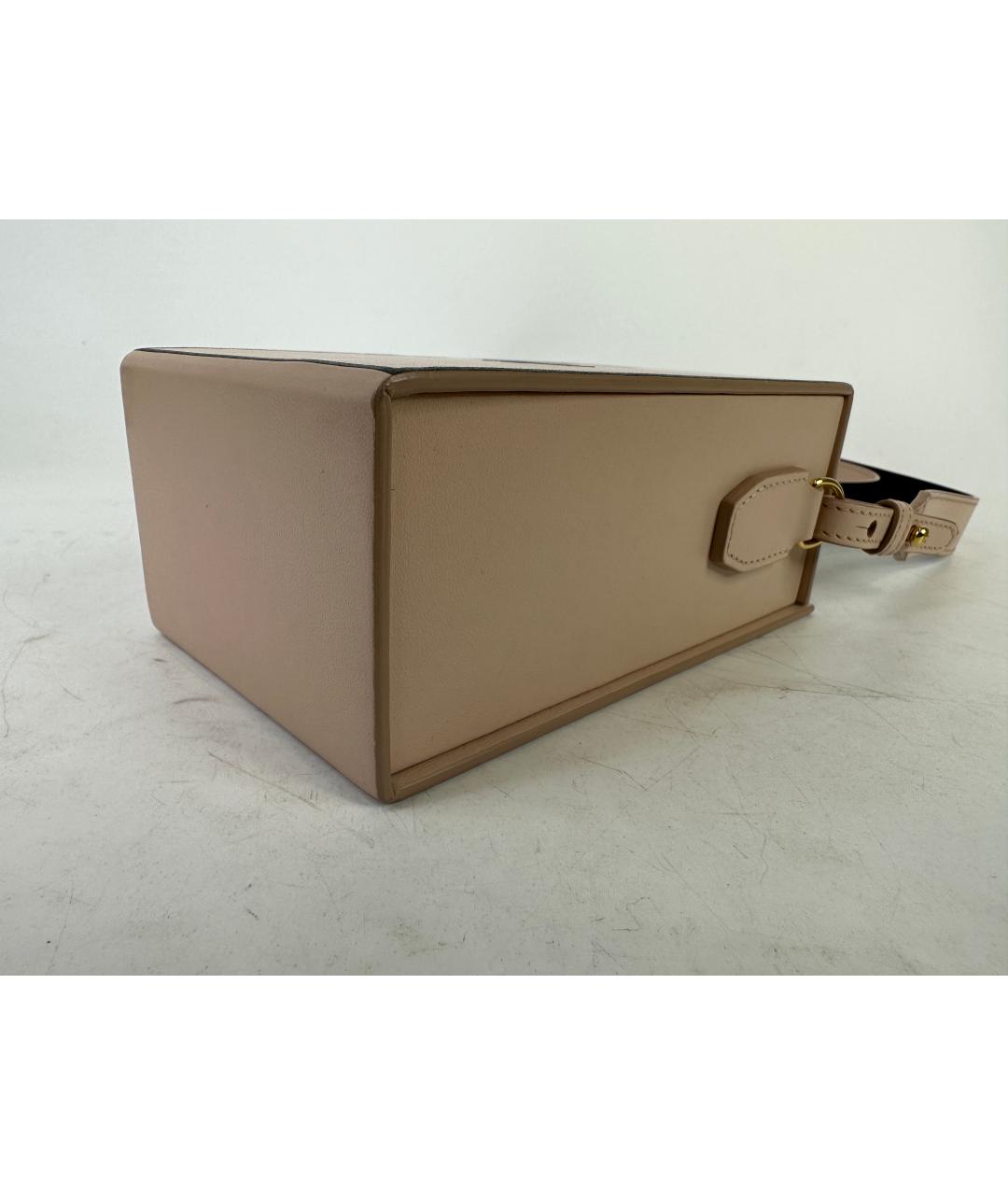 FENDI Бежевая кожаная сумка через плечо, фото 6