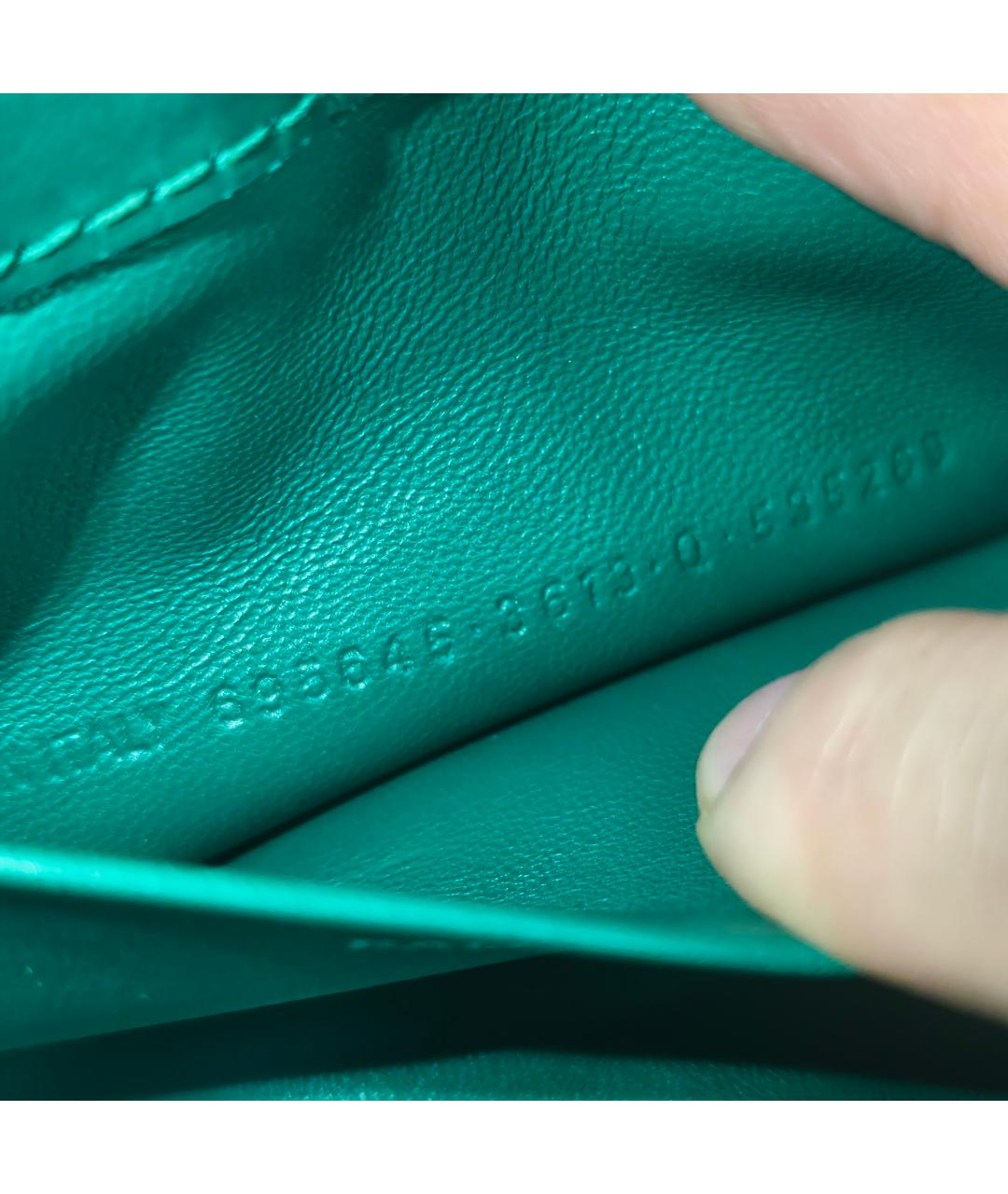 BALENCIAGA Зеленая кожаная сумка через плечо, фото 3