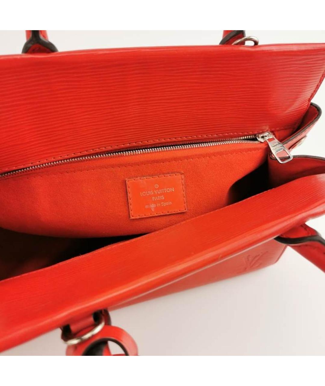 LOUIS VUITTON Красная кожаная сумка через плечо, фото 4