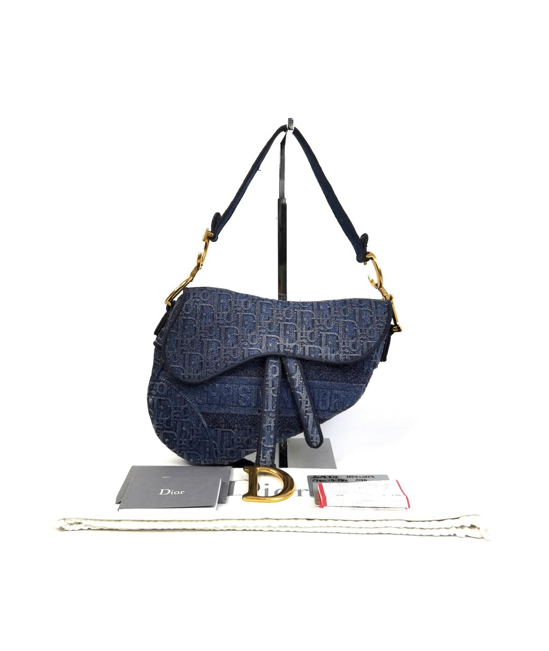 CHRISTIAN DIOR Синяя сумка через плечо, фото 7