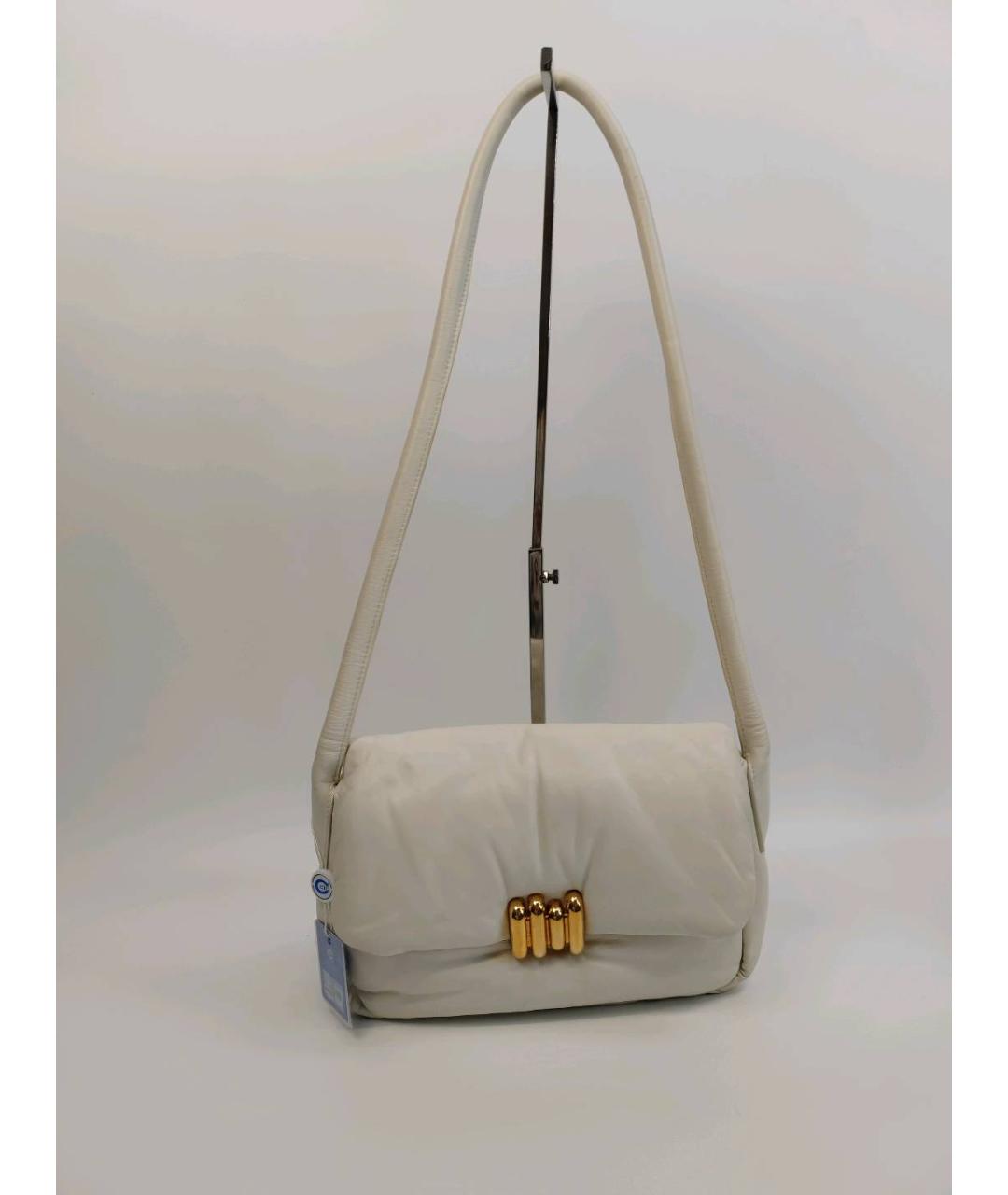 BOTTEGA VENETA Белая сумка через плечо, фото 4