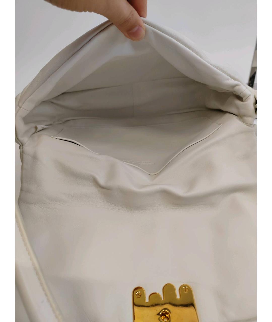 BOTTEGA VENETA Белая сумка через плечо, фото 2