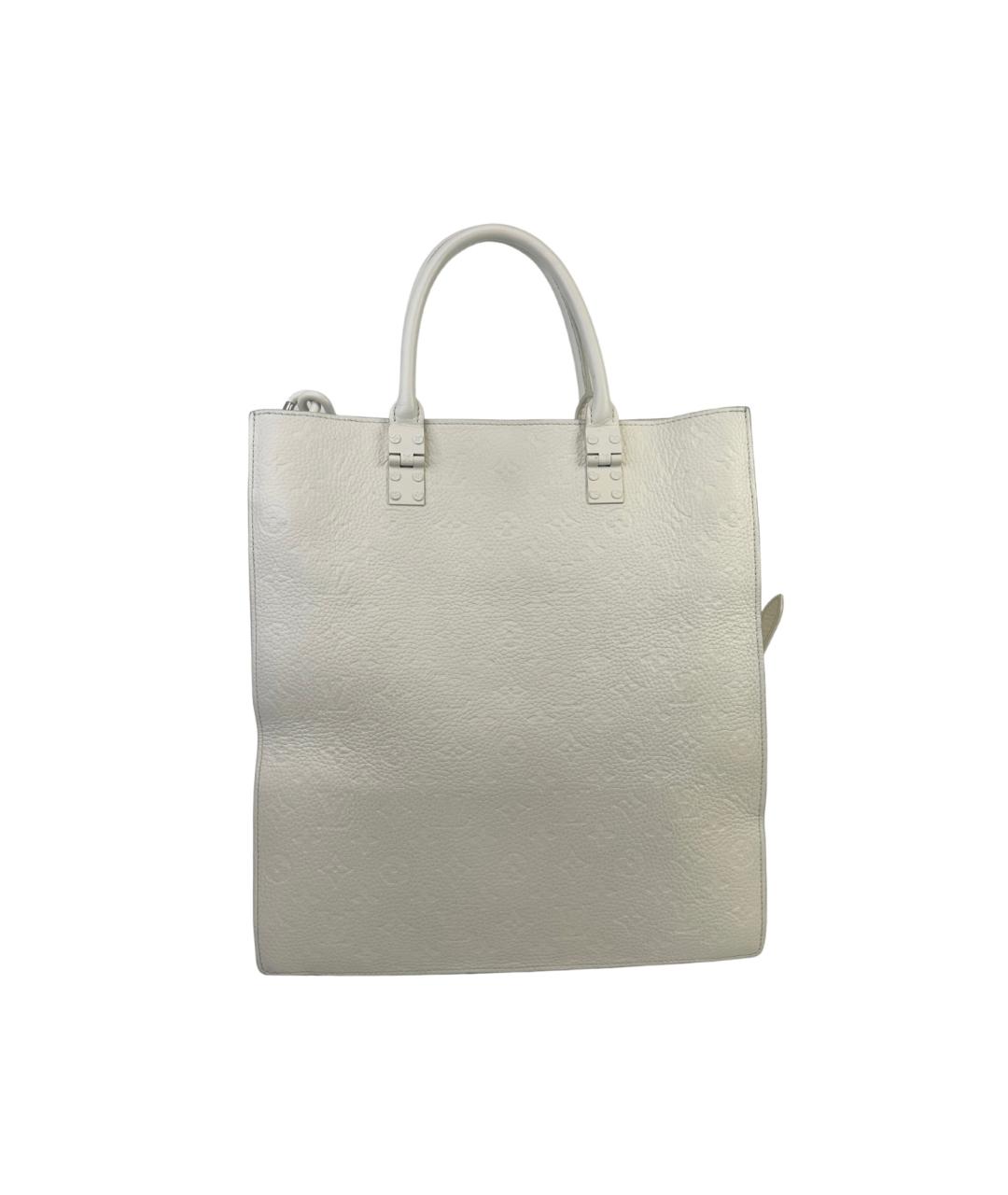 LOUIS VUITTON Белая кожаная сумка через плечо, фото 9