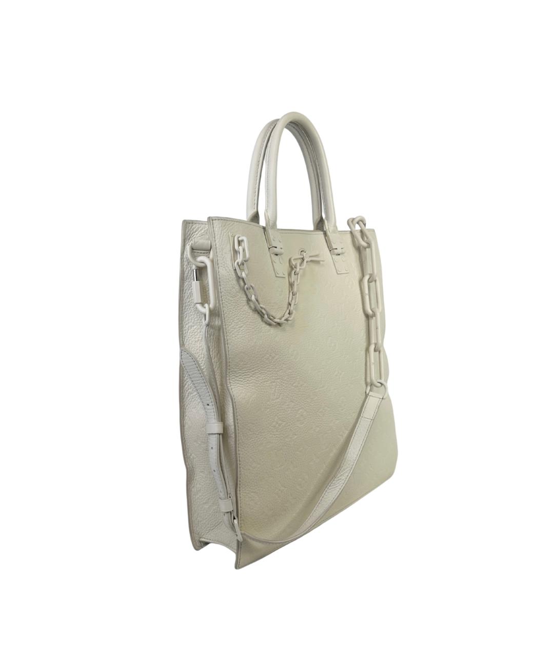 LOUIS VUITTON Белая кожаная сумка через плечо, фото 2