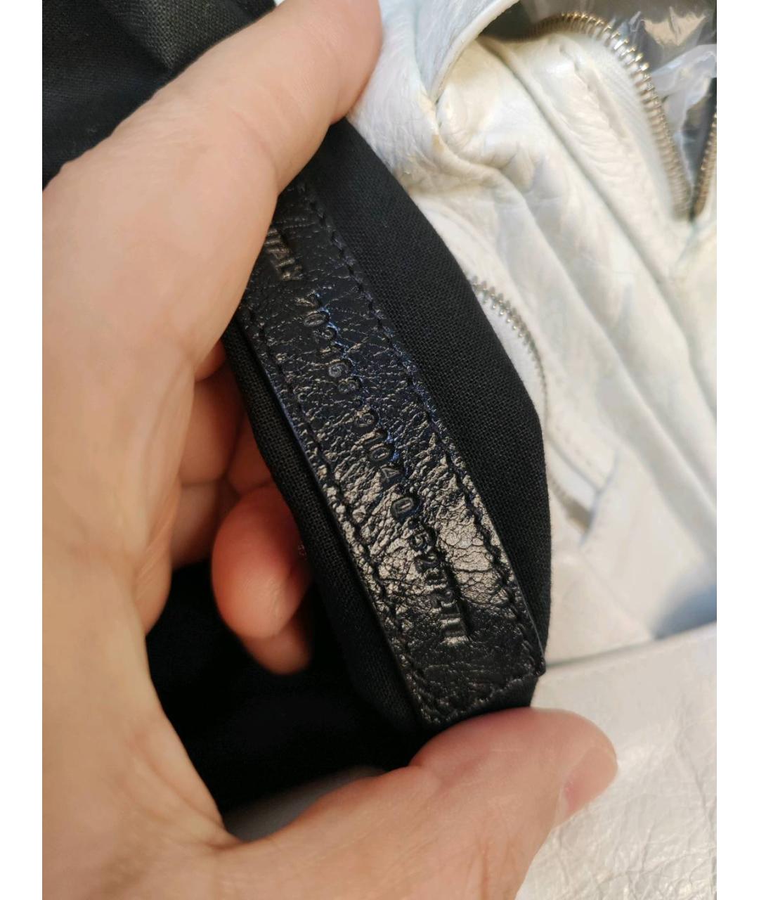 BALENCIAGA Белая кожаная сумка через плечо, фото 2