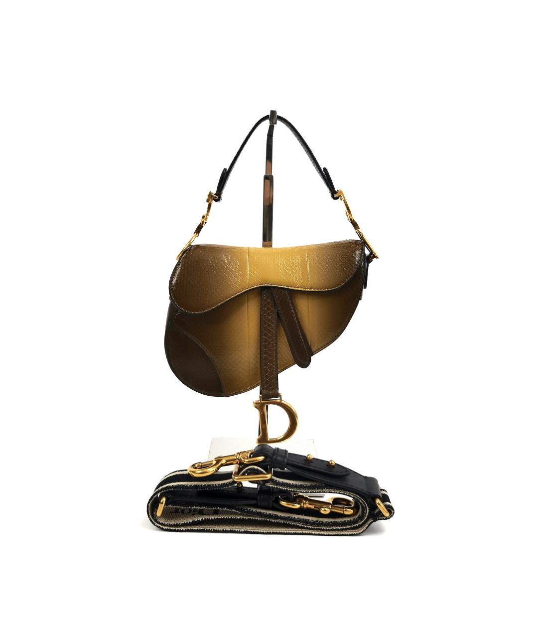 CHRISTIAN DIOR Коричневая кожаная сумка через плечо, фото 2