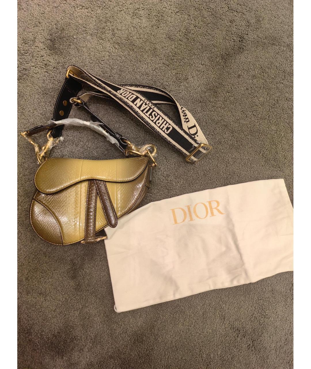 CHRISTIAN DIOR Коричневая кожаная сумка через плечо, фото 5